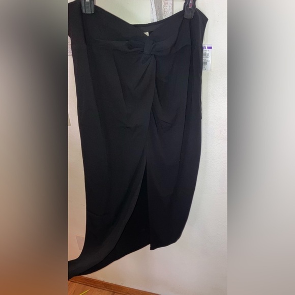 NWT Open Edit Twist Front Black Maxi Skirt from Nordstrom size XL - Picture 4 of 8